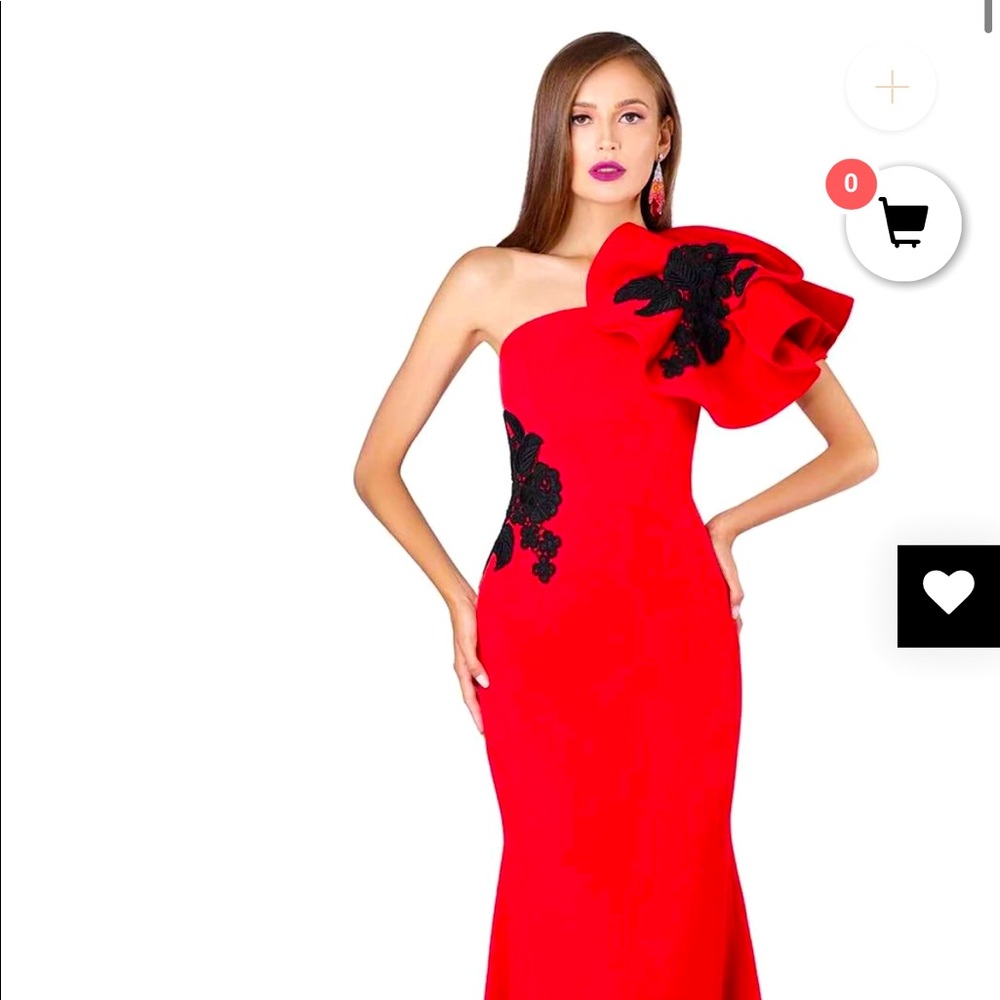Red MNM Couture Gown Size 16